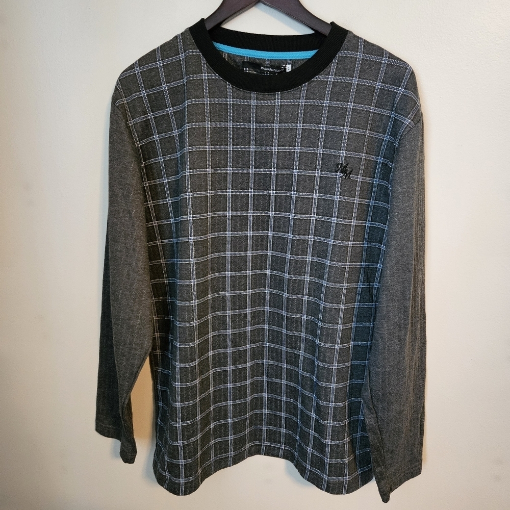 Masaki Matsushima Shirt Vintage Gray Plaid Long Sleeve Y2K Japanese Brand